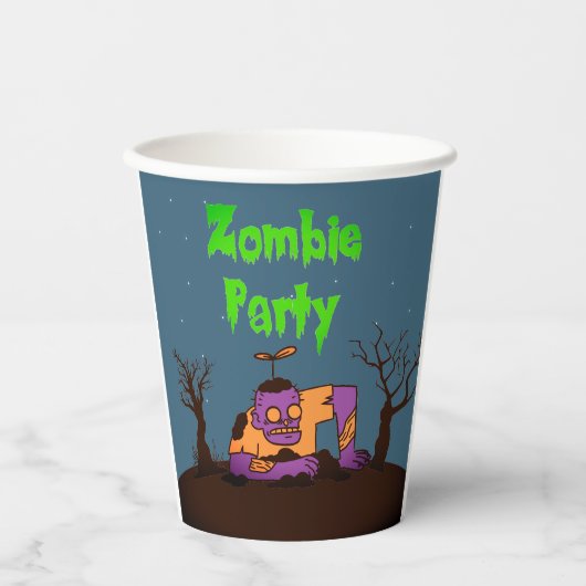 Zombie Party Papieren Bekers (Voorkant)
