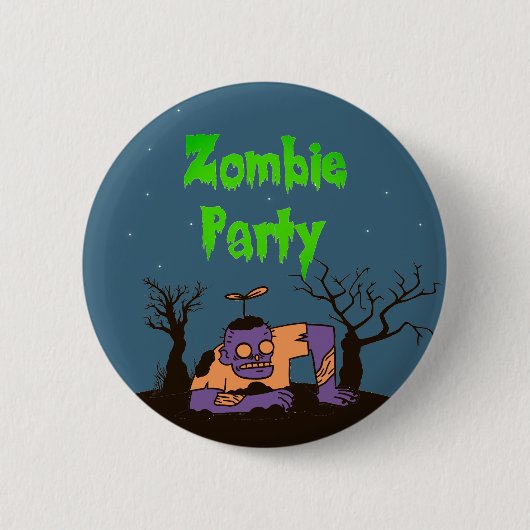 Zombie Party Ronde Button 5,7 Cm (Voorkant)