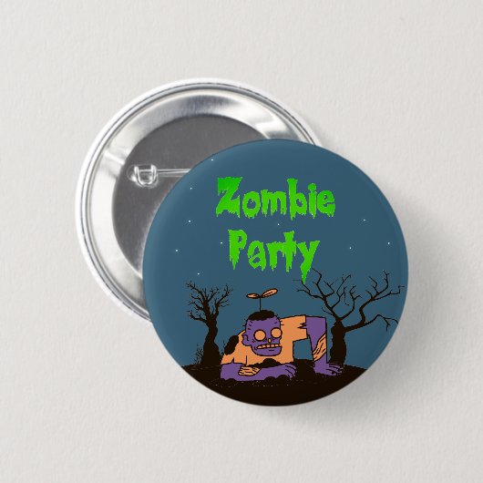 Zombie Party Ronde Button 5,7 Cm (Voorkant /achterkant)