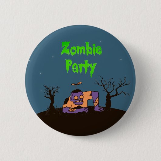 Zombie Party Ronde Button 5,7 Cm (Voorkant)