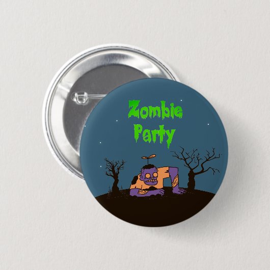 Zombie Party Ronde Button 5,7 Cm (Voorkant /achterkant)