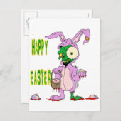 Zombie Pasen Feestdagenkaart (Voorkant / Achterkant)