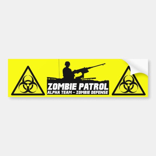 Zombie Patrol - Alpha Team Bumpersticker (Voorkant)
