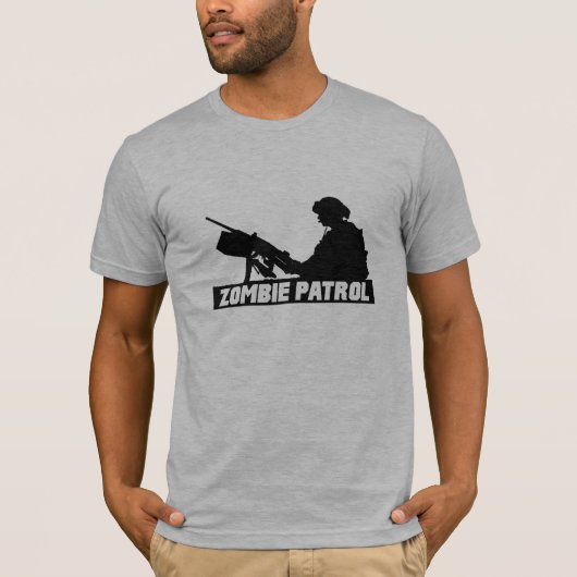 Zombie Patrol - Over het Pistool T-shirt (Voorkant)