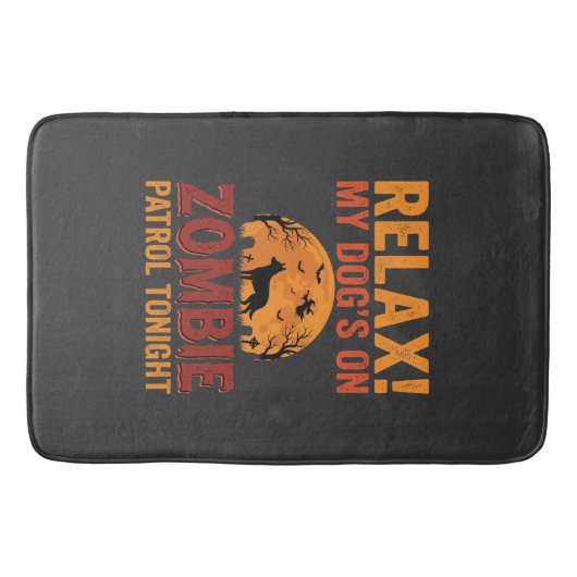 Zombie Patrouille Hond Halloween Badmat (Voorkant)