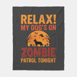 Zombie Patrouille Hond Halloween Fleece Deken