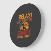 Zombie Patrouille Hond Halloween Grote Klok (Hoek)