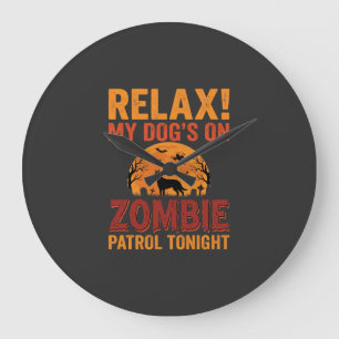 Zombie Patrouille Hond Halloween Grote Klok