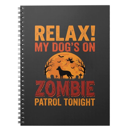Zombie Patrouille Hond Halloween Notitieboek (Voorkant)