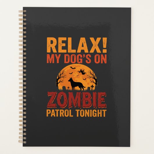 Zombie Patrouille Hond Halloween Planner (Voorkant)