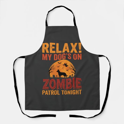 Zombie Patrouille Hond Halloween Schort (Voorkant)