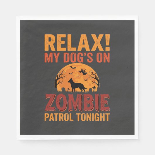 Zombie Patrouille Hond Halloween Servet (Voorkant)