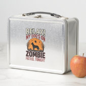 Zombie Patrouille Hond Halloween Vintage Gravure O (In situ)