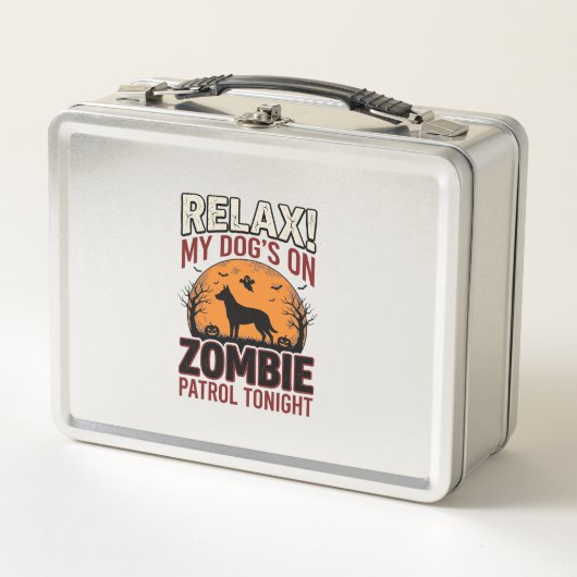 Zombie Patrouille Hond Halloween Vintage Gravure O (Voorkant)