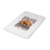 Zombie Patrouille Hond Halloween Vintage Gravure O Badmat (Gekanteld)