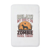 Zombie Patrouille Hond Halloween Vintage Gravure O Badmat (Voorkant Verticaal)
