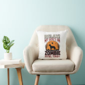 Zombie Patrouille Hond Halloween Vintage Gravure O Kussen (Stoel)