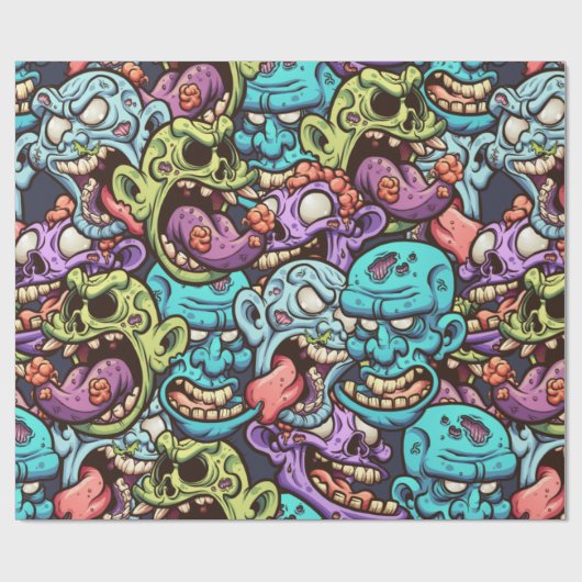 Zombie Pattern Cadeaupapier (Vlak)