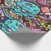 Zombie Pattern Cadeaupapier (Hoek)