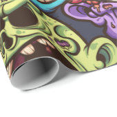 Zombie Pattern Cadeaupapier (Rol Hoek)