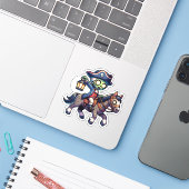 Zombie Paul Revere's Ride Sticker (Laptop met iPhone)