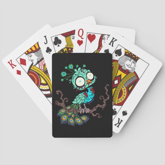 Zombie Peacock Pokerkaarten (Achterkant)