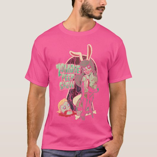 Zombie Peep Show PinUp retro T-shirt (Voorkant)