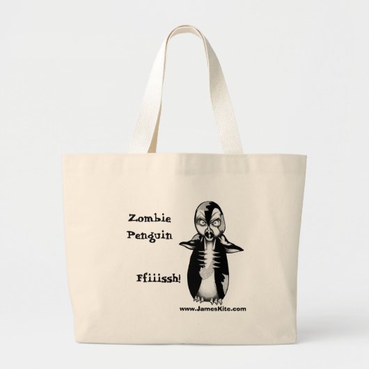 Zombie Penguin: Ffiiissh! Grote Tote Bag (Voorkant)