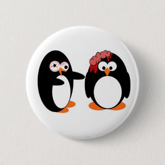 Zombie Penguin Pin Ronde Button 5,7 Cm