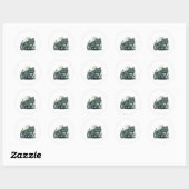 Zombie Perzisch - Fluffy Perzische kat Halloween Ronde Sticker (Vel)