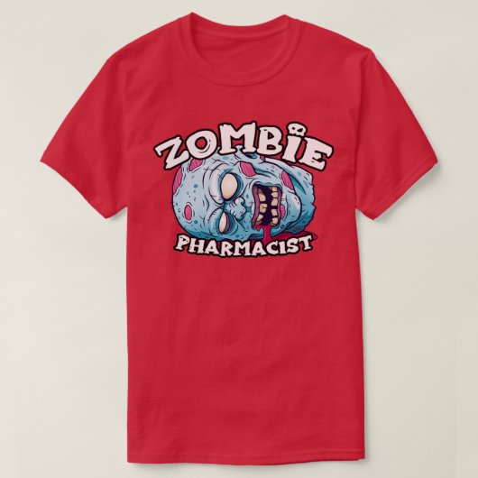 Zombie PHARMACIST Halloween Simple Costuum T-shirt (Design voorkant)