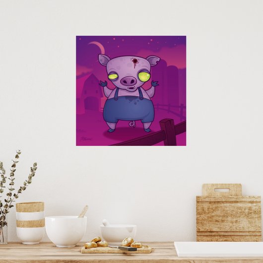 Zombie Pig Poster (Keuken)