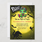 Zombie Piloot Vliegend Vliegtuig Fun Halloween Par Kaart (Voorkant)