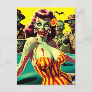 Zombie Pin-up Briefkaart