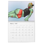 Zombie Pin-Up Calendar Kalender (Feb 2027)