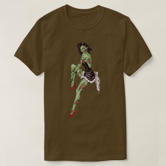 Zombie Pin Up Girl Halloween 6941 T-shirt (Design voorkant)