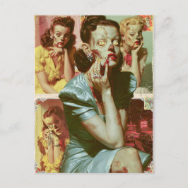 Zombie Pin-Up IV Briefkaart