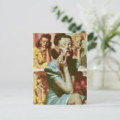 Zombie Pin-Up IV Briefkaart (Staand voorkant)