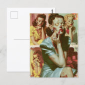 Zombie Pin-Up IV Briefkaart (Voorkant / Achterkant)