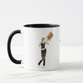 Zombie Pin Up Meisje Protest I Coffee Mok (Links)