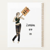 Zombie Pin Up Meisje Protest I Daily Planner (Achterkant)
