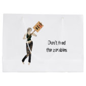 Zombie Pin Up Meisje Protest I Gift Bag Groot Cadeauzakje (Achterkant)