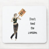 Zombie Pin Up Meisje Protest I Muismat (Voorkant)