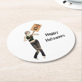 Zombie Pin Up Meisje Protest I Papier Onderzetter (Gebogen)