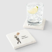 Zombie Pin Up Meisje Protest I Stone Onderzetter (Zijkant)