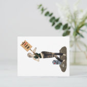 Zombie Pin Up Meisje Protest II Briefkaart (Staand voorkant)