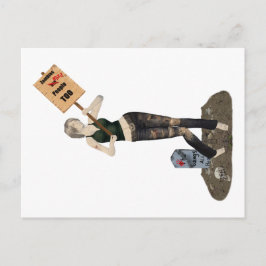 Zombie Pin Up Meisje Protest II Briefkaart
