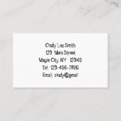 Zombie Pin Up Meisje Protest II Contact Kaart Visitekaartje (Achterkant)