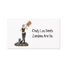 Zombie Pin Up Meisje Protest II Contact Kaart