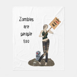 Zombie Pin Up Meisje Protest II Fleece Deken